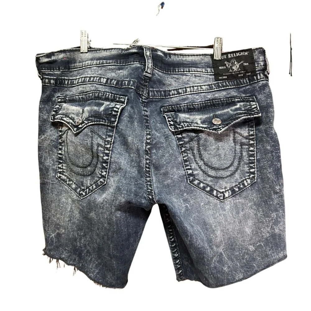 True Religion Geno Relaxed Slim Denim Shorts Size 40